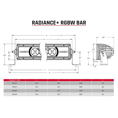 RIGID Industries Radiance + 50" Light Bar - RGBW [250053]