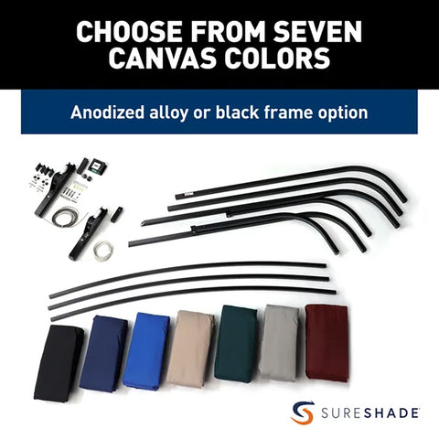 SureShade Power Bimini - Black Anodized Frame - Green Fabric [2020000310]