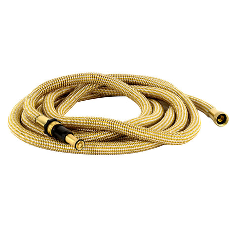 HoseCoil 75 Expandable PRO w/Brass Twist Nozzle  Nylon Mesh Bag - Gold/White [HEP75K]