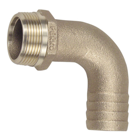 Perko 1-1/4" Pipe to Hose Adapter 90 Degree Bronze MADE IN THE USA [0063DP7PLB]