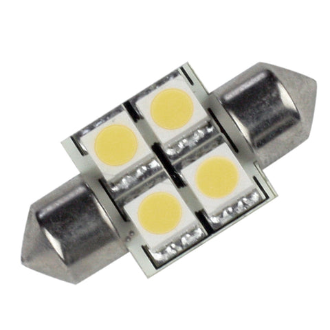 Lunasea Pointed Festoon 4 LED Light Bulb - 31mm - Cool White [LLB-202C-21-00]