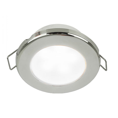 Hella Marine EuroLED 75 3" Round Spring Mount Down Light - White LED - Stainless Steel Rim - 12V [958110521]