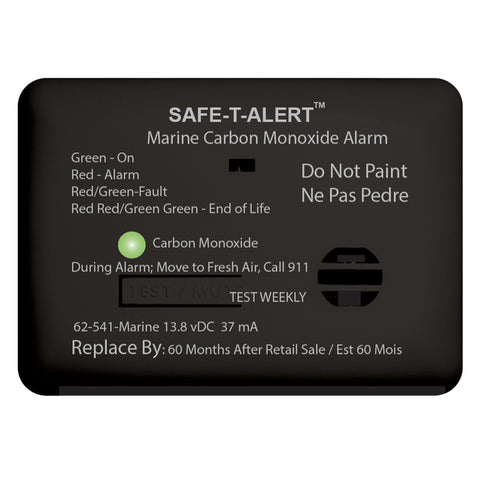 Safe-T-Alert 62 Series Carbon Monoxide Alarm w/Relay - 12V - 62-541-R-Marine - Surface Mount - Black [62-541-R-MARINE-BL]