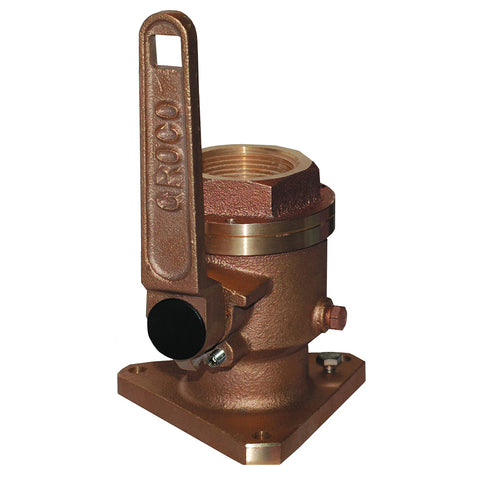 GROCO 1-1/4" Bronze Flanged Full Flow Seacock [BV-1250]