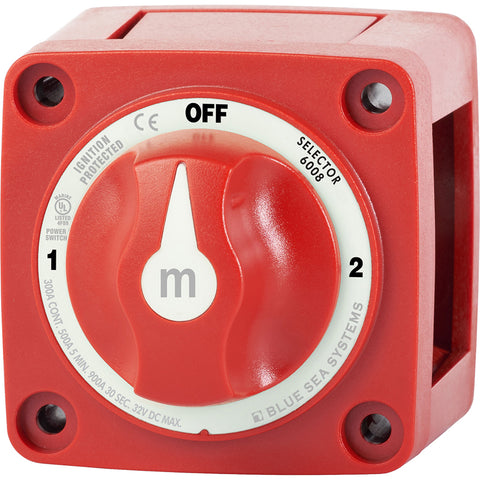 Blue Sea 6008 M-Series Battery Switch 3 Position - Red [6008]