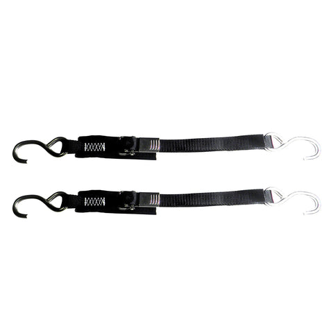 Rod Saver Stainless Steel Quick Release Transom Tie-Down - 1" x 2 - Pair [SS1QRTD2]