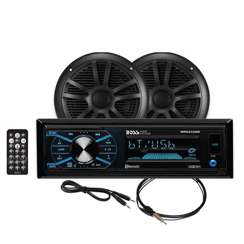 Boss Audio MCBK634B.6 Marine Stereo  6.5" Speaker Kit - Black [MCBK634B.6]