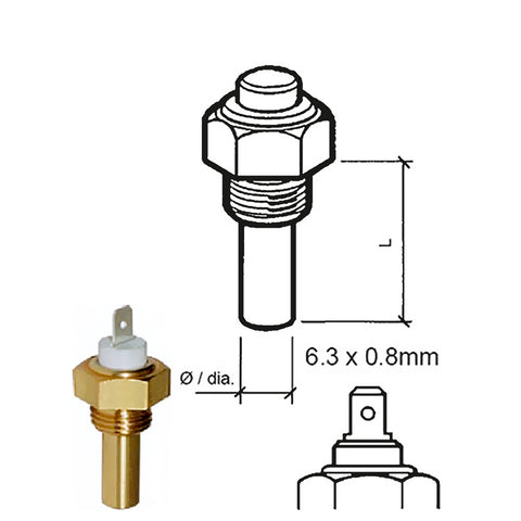 Veratron Coolant Temperature Sensor - 40C to 120C - M14 x 1.5 Thread [323-801-001-006N]