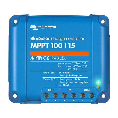 Victron BlueSolar MPPT Charge Controller - 100V - 15AMP - UL Approved [SCC010015200R]