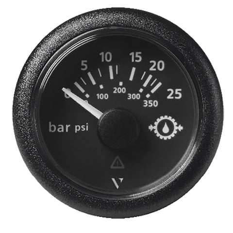 Veratron 52MM (2-1/16") ViewLine Transmission Oil Pressure 25 Bar/350 PSI - Black Dial  Round Bezel [A2C59514136]
