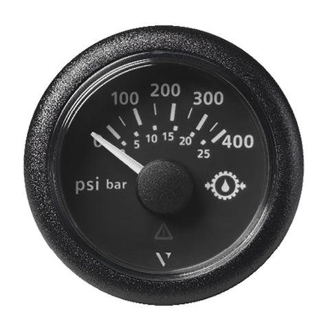 Veratron 2-1/16" (52mm) ViewLine Transmission Oil Pressure 400 PSI/25 Bar - Black Dial  Round Bezel [A2C59514145]