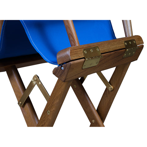 Whitecap Directors Chair w/Blue Seat Covers - Teak [60041]