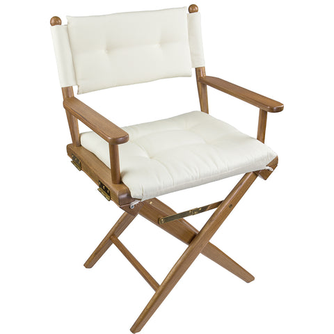 Whitecap Directors Chair w/Cream Cushion - Teak [61043]