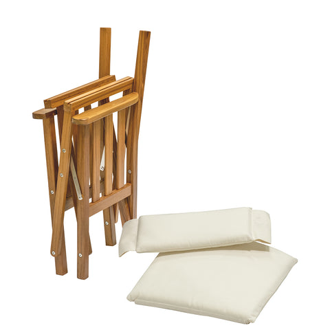 Whitecap Directors Chair II w/Cream Cushion - Teak [61053]