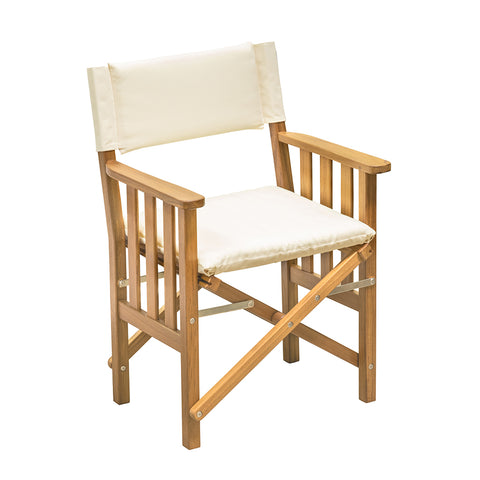 Whitecap Directors Chair II w/Cream Cushion - Teak [61053]