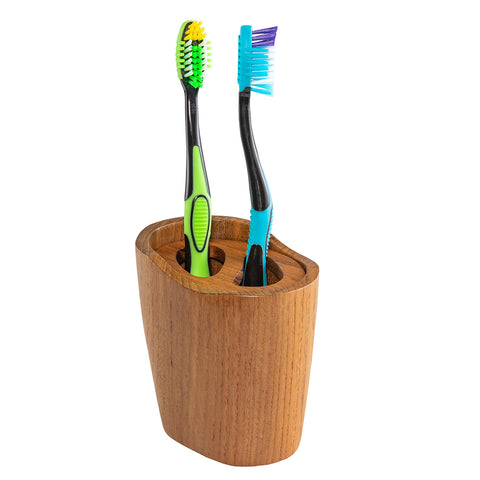 Whitecap Oval Toothbrush Holder (Oiled) - Teak [63112]