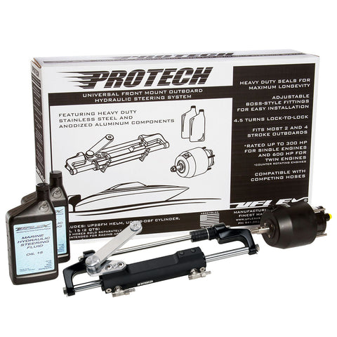 Uflex PROTECH 2.1 Front Mount OB Hydraulic System - Includes UP28 FM Helm Oil  UC128-TS/2 Cylinder - No Hoses [PROTECH 2.1]