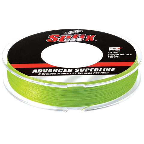 Sufix 832 Advanced Superline Braid - 15lb - Neon Lime - 150 yds [660-015L]