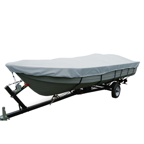 Carver Poly-Flex II Wide Series Styled-to-Fit Boat Cover f/12.5 V-Hull Fishing Boats Without Motor - Grey [70112F-10]