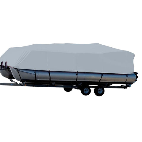 Carver Sun-DURA Styled-to-Fit Boat Cover f/20.5 Pontoons w/Bimini Top  Rails - Grey [77520S-11]