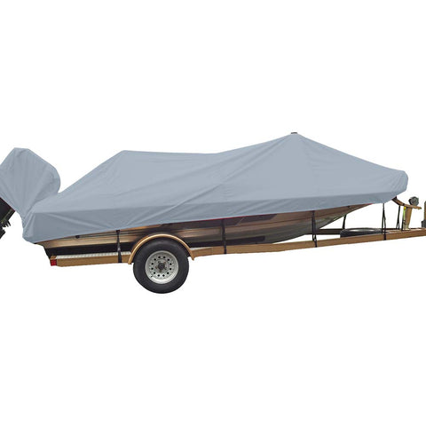 Carver Poly-Flex II Styled-to-Fit Boat Cover f/19.5 Angled Transom Bass Boats - Grey [77919F-10]