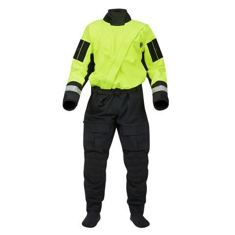 Mustang Sentinel Series Water Rescue Dry Suit - Fluorescent Yellow Green-Black - XS Long [MSD62403-251-XSL-101]