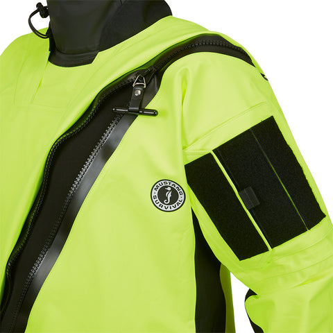 Mustang Sentinel Series Water Rescue Dry Suit - Fluorescent Yellow Green-Black - Small Regular [MSD62403-251-SR-101]