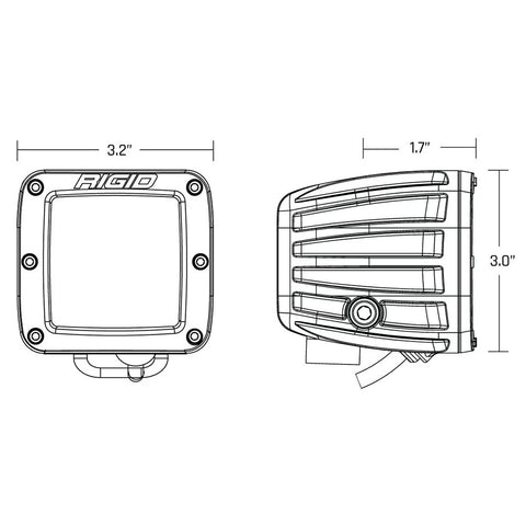 RIGID Industries D-Series Spot w/Amber Pro Lens - Pair [20252]