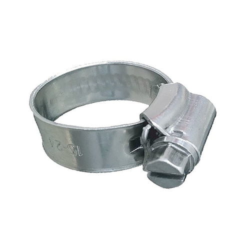 Trident Marine 316 SS Non-Perforated Worm Gear Hose Clamp - 3/8" Band - 11/32"-25/32" Clamping Range - 10-Pack - SAE Size 6 [705-0381]